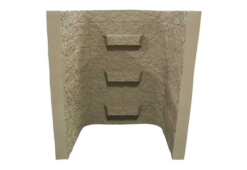 Shape Products 5 ft tall block-tex egress window well in color sandstone by shape products