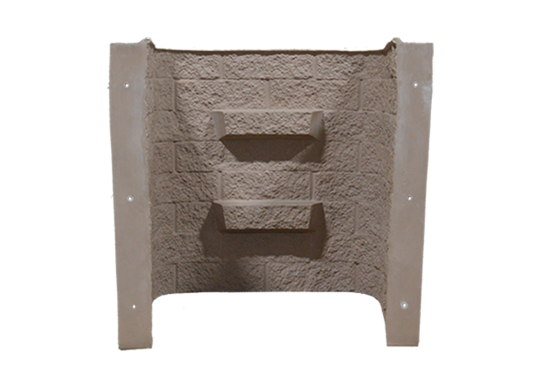 Shape Products 4 ft tall block-tex egress window well in color sandstone by shape products